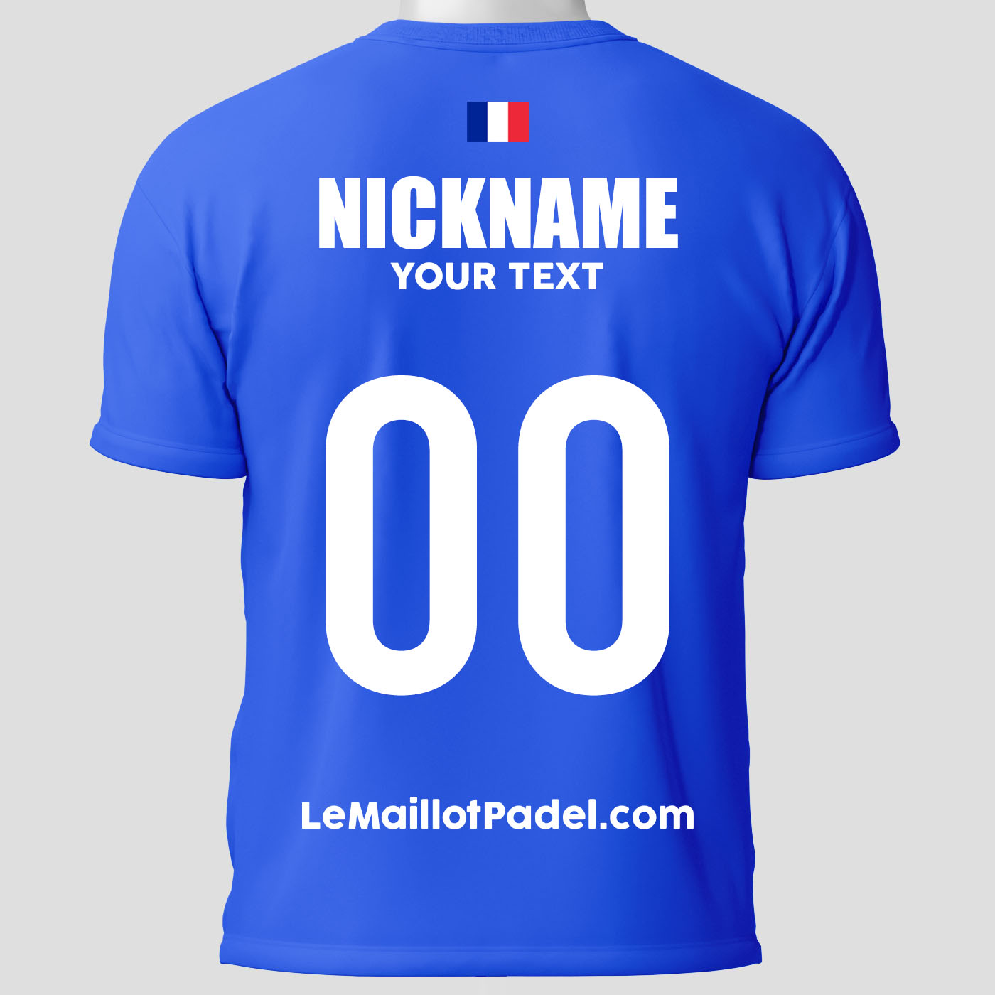 Custom Padel Blue Jersey Rear