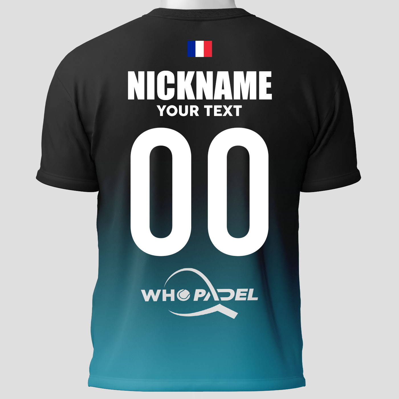 Custom Padel Blue Competition Jersey Rear