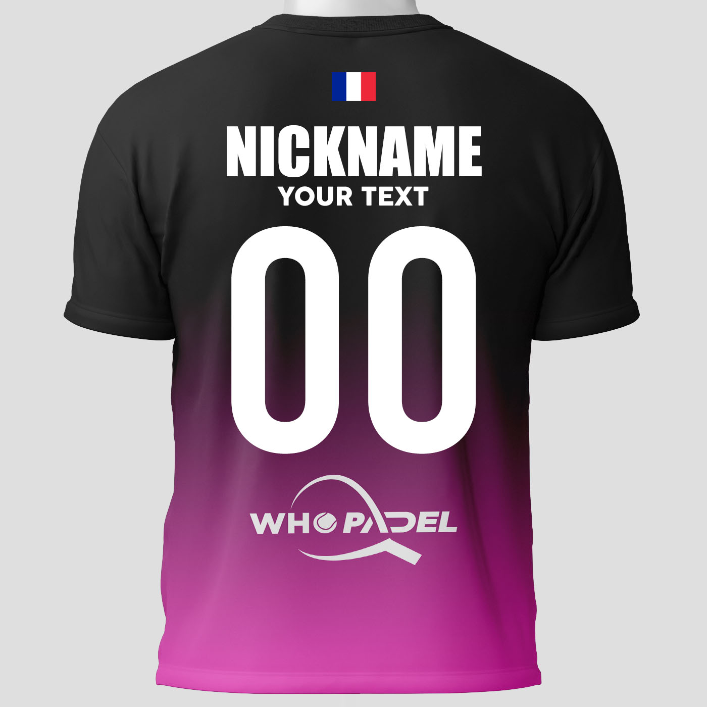 Custom Padel Jersey Competition Rose Rear