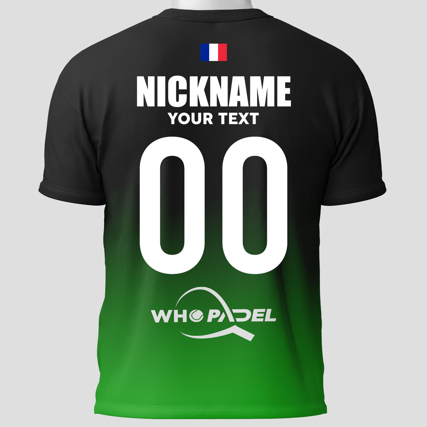 Custom Padel Green Competition Jersey Rear