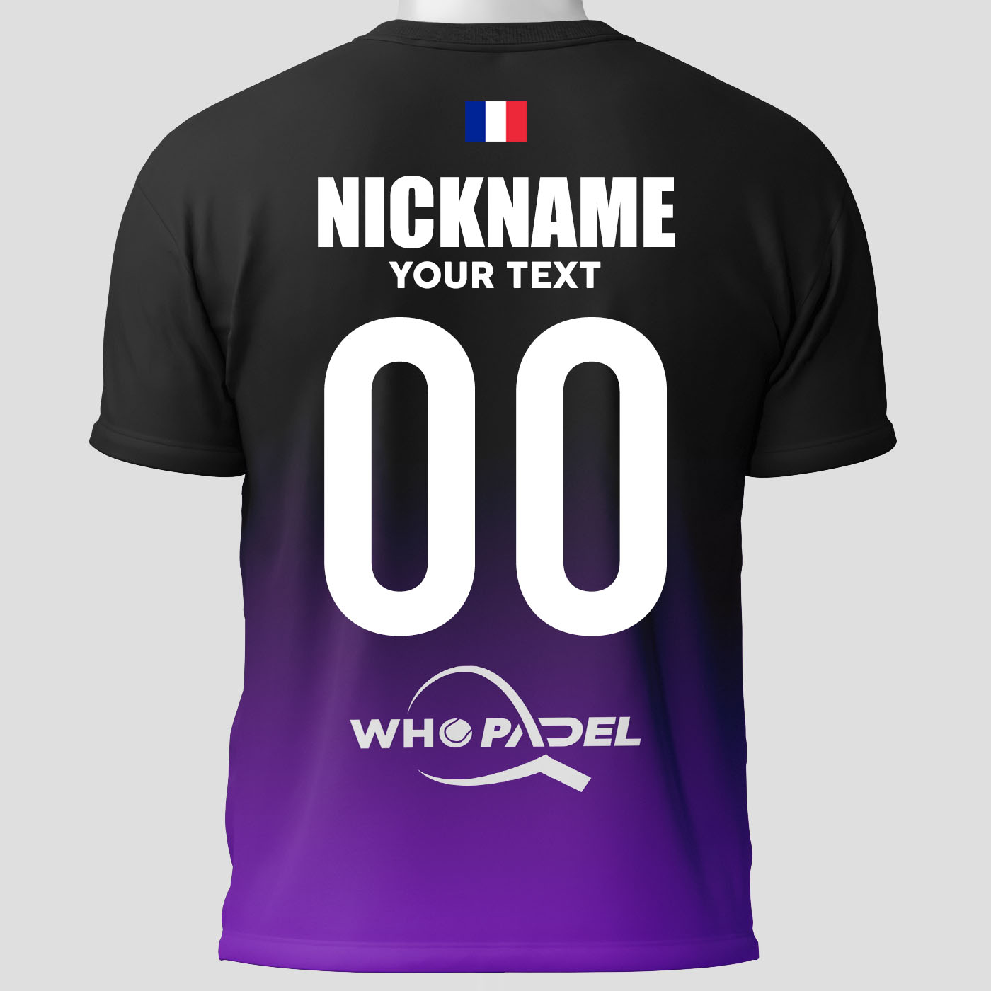 Custom Padel Jersey Competition Violet Rear
