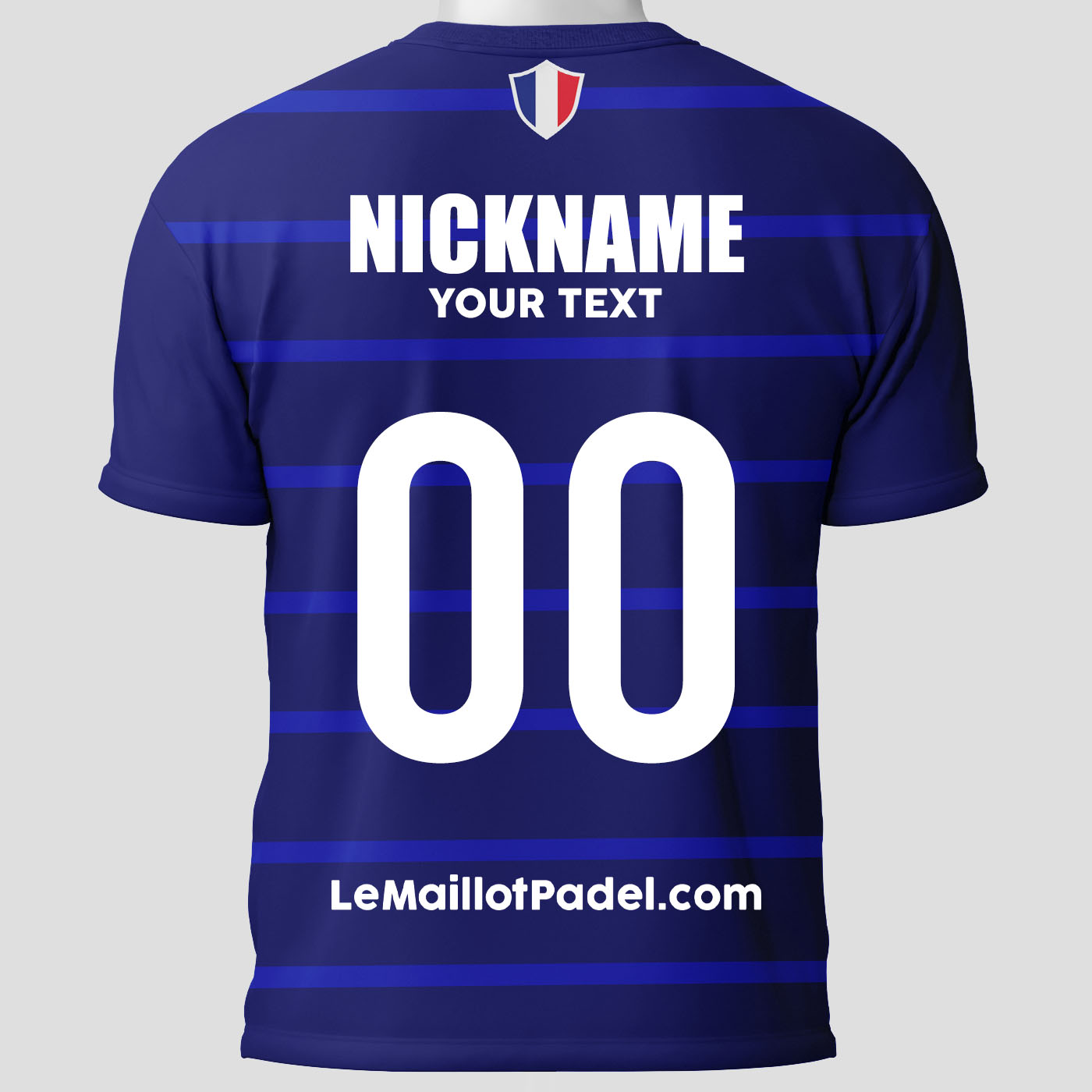 Custom Padel France Jersey Rear