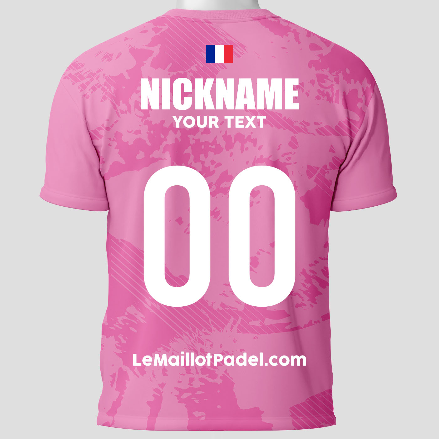 Custom Padel Pink October Jersey Rear