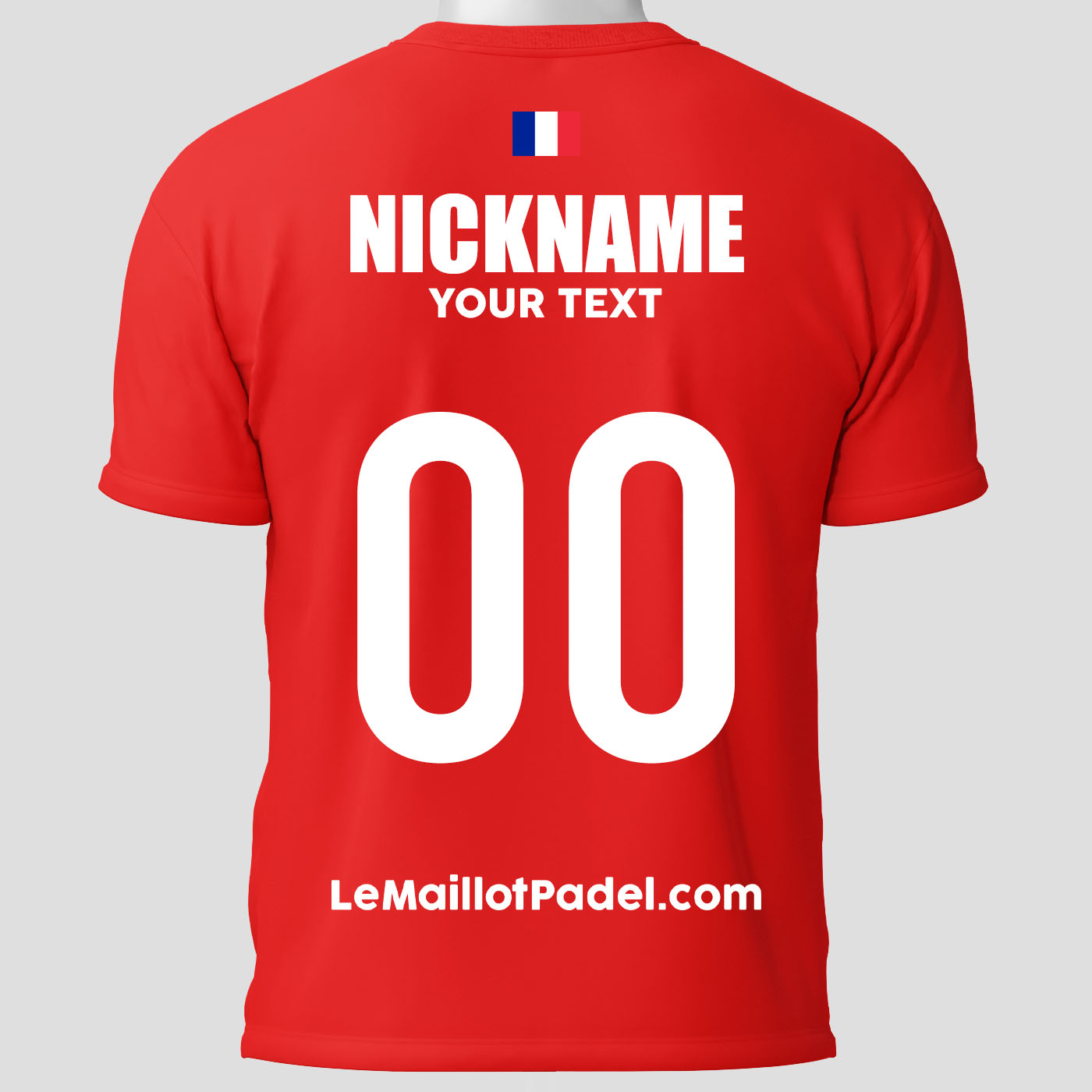 Custom Padel Red Jersey Rear