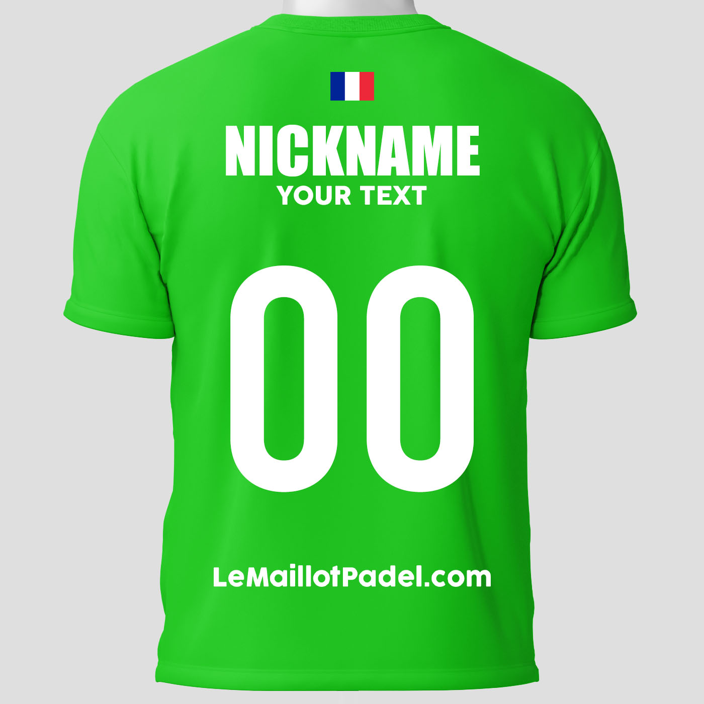 Custom Padel Green Jersey Rear