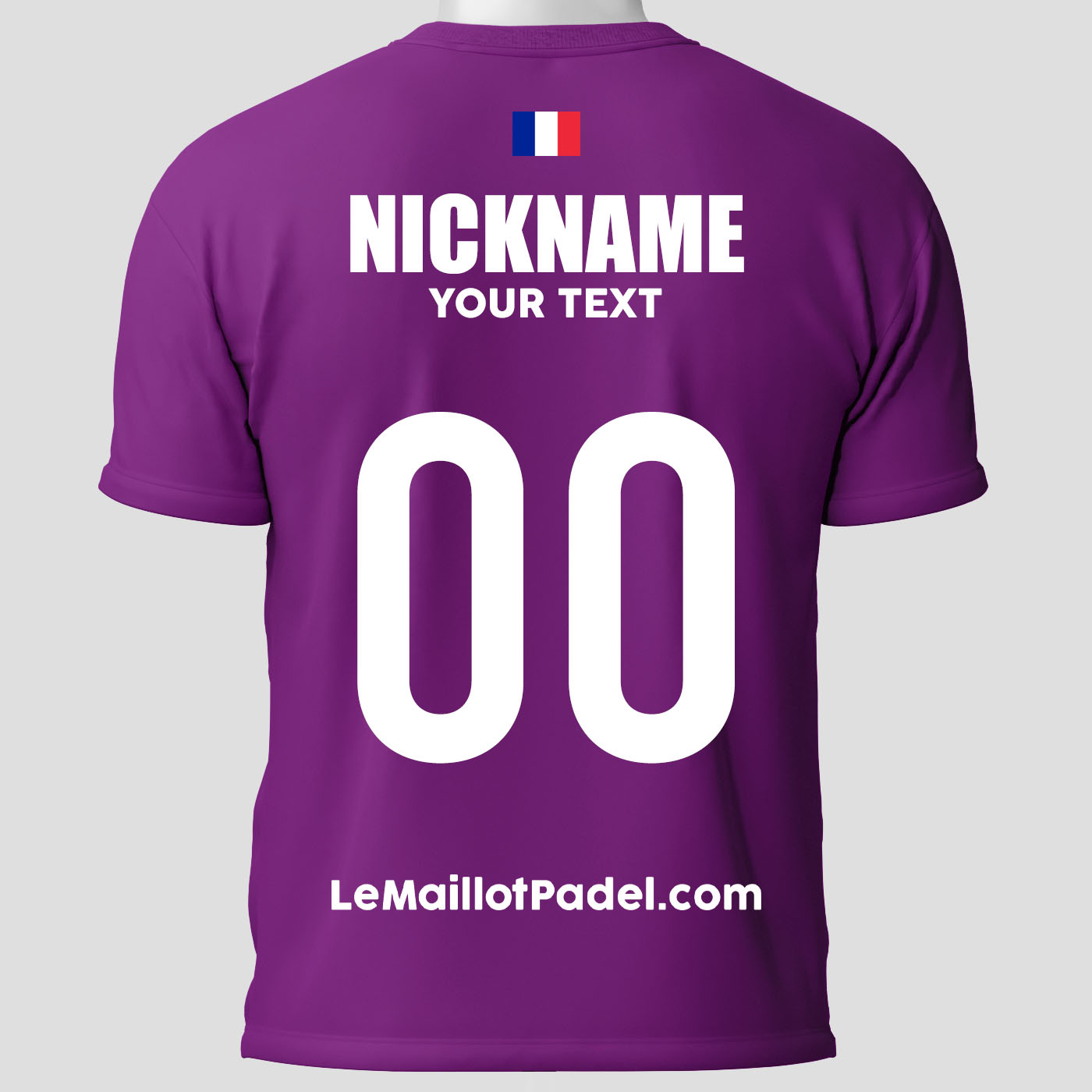 Custom Padel Jersey Violet Rear