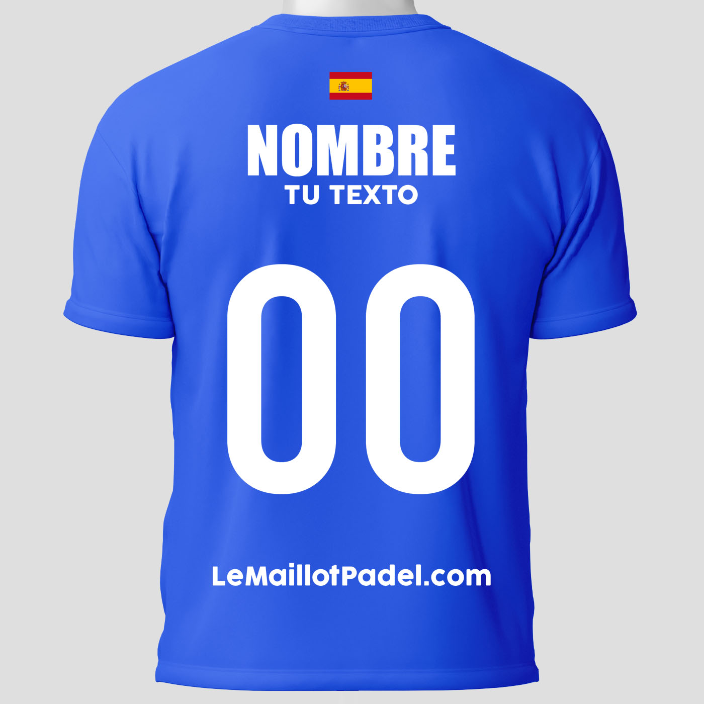Camisetas Padel Trasera azul personalizada