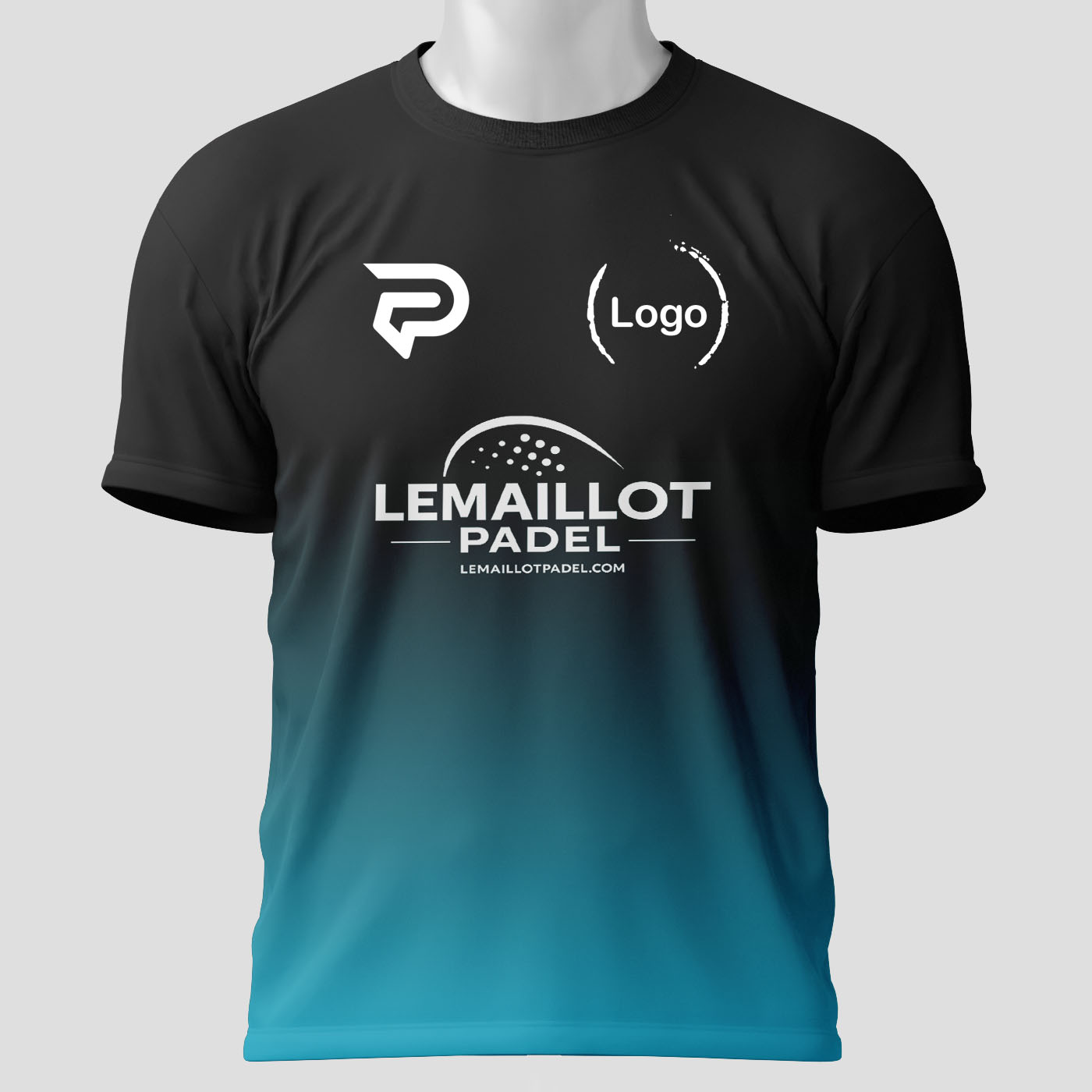 Camisetas Padel Concurso personalizado Azul Delantera