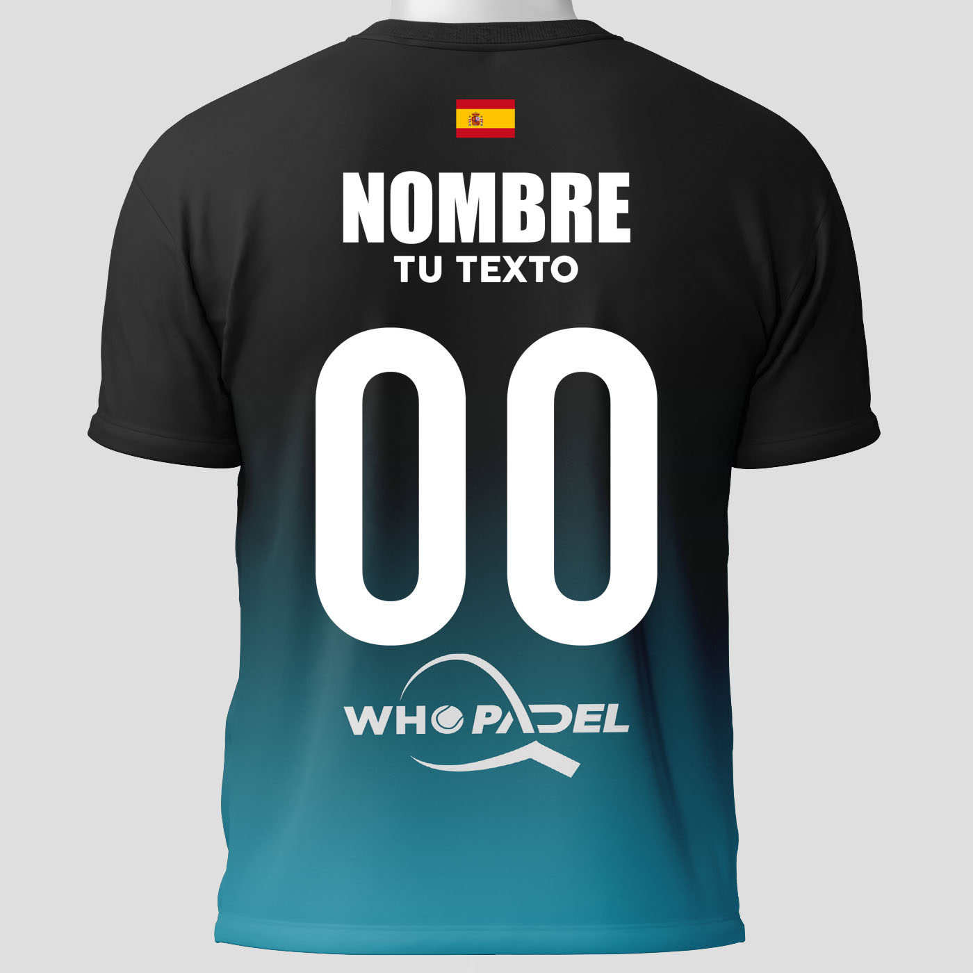 Camisetas Padel Concurso personalizado Blue Trasera