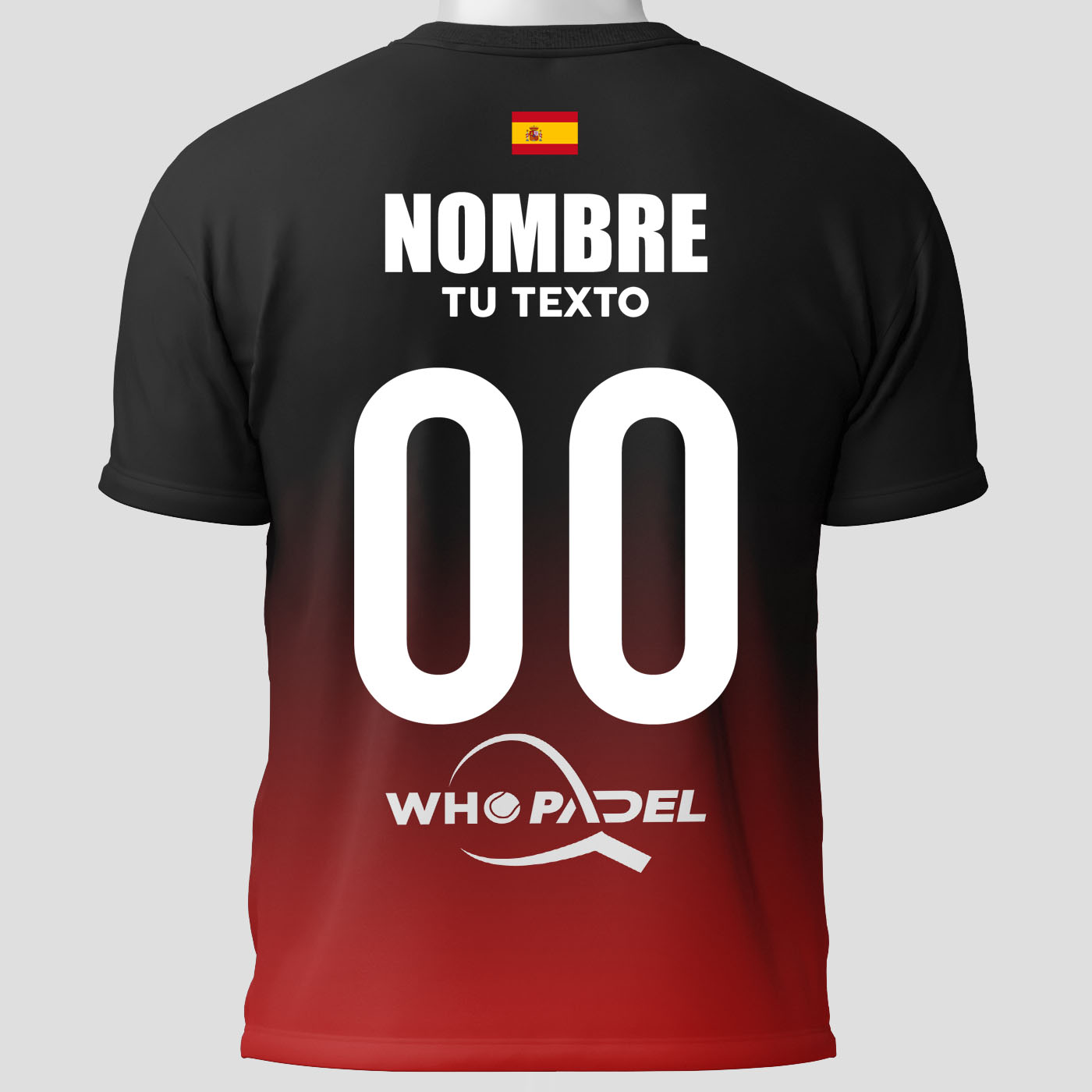 Camisetas Padel Concurso personalizado Red Trasera