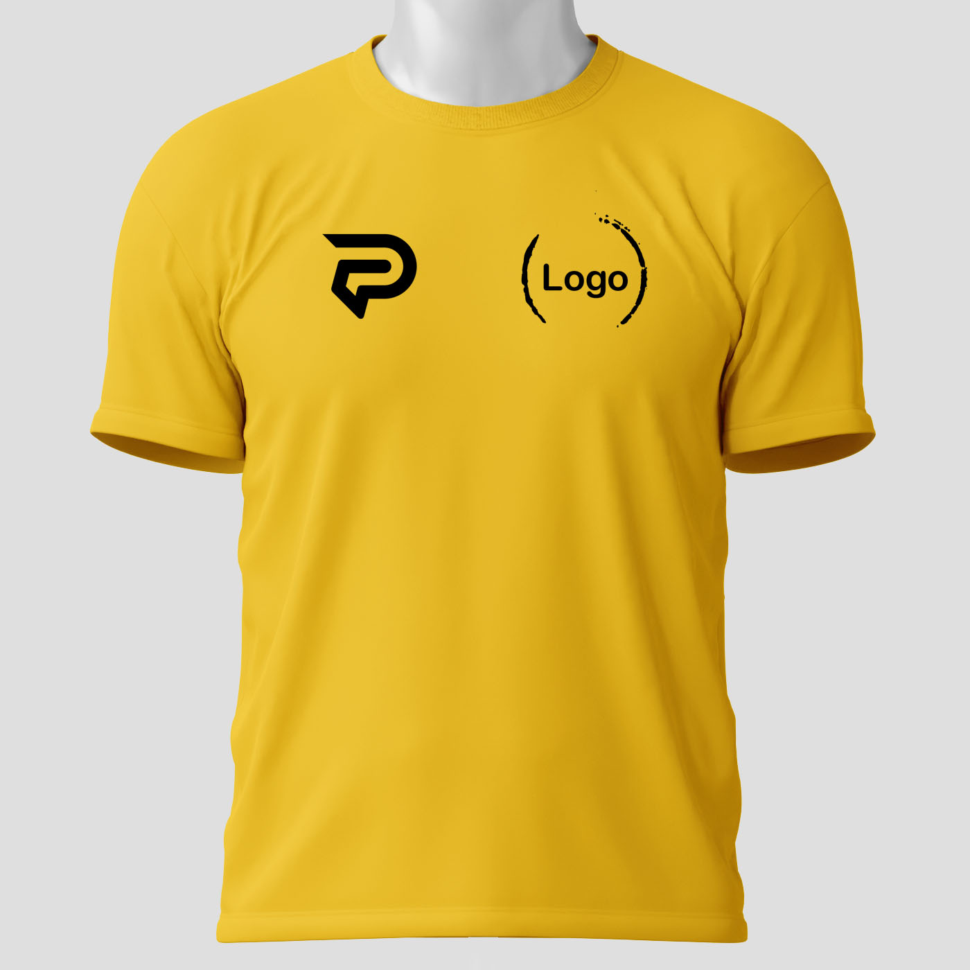 Camisetas Padel Delantera amarilla personalizada