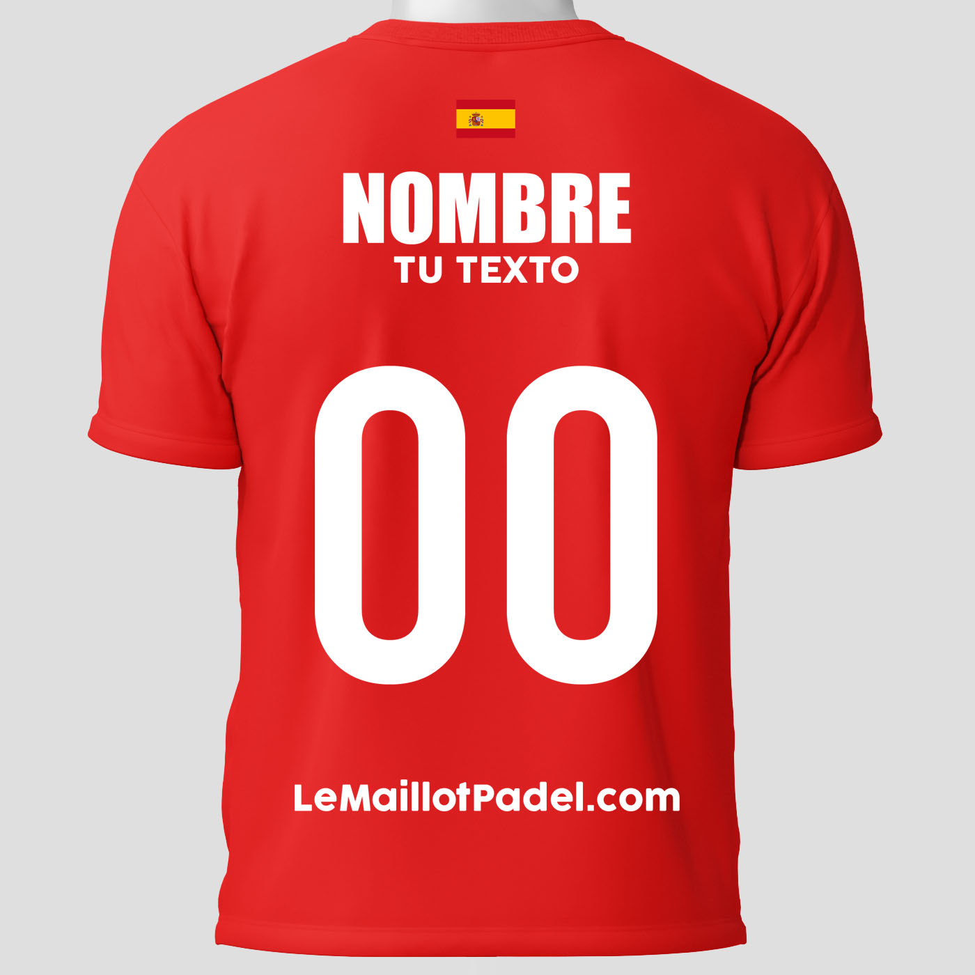Camisetas Padel Customizadas Rouge Trasera