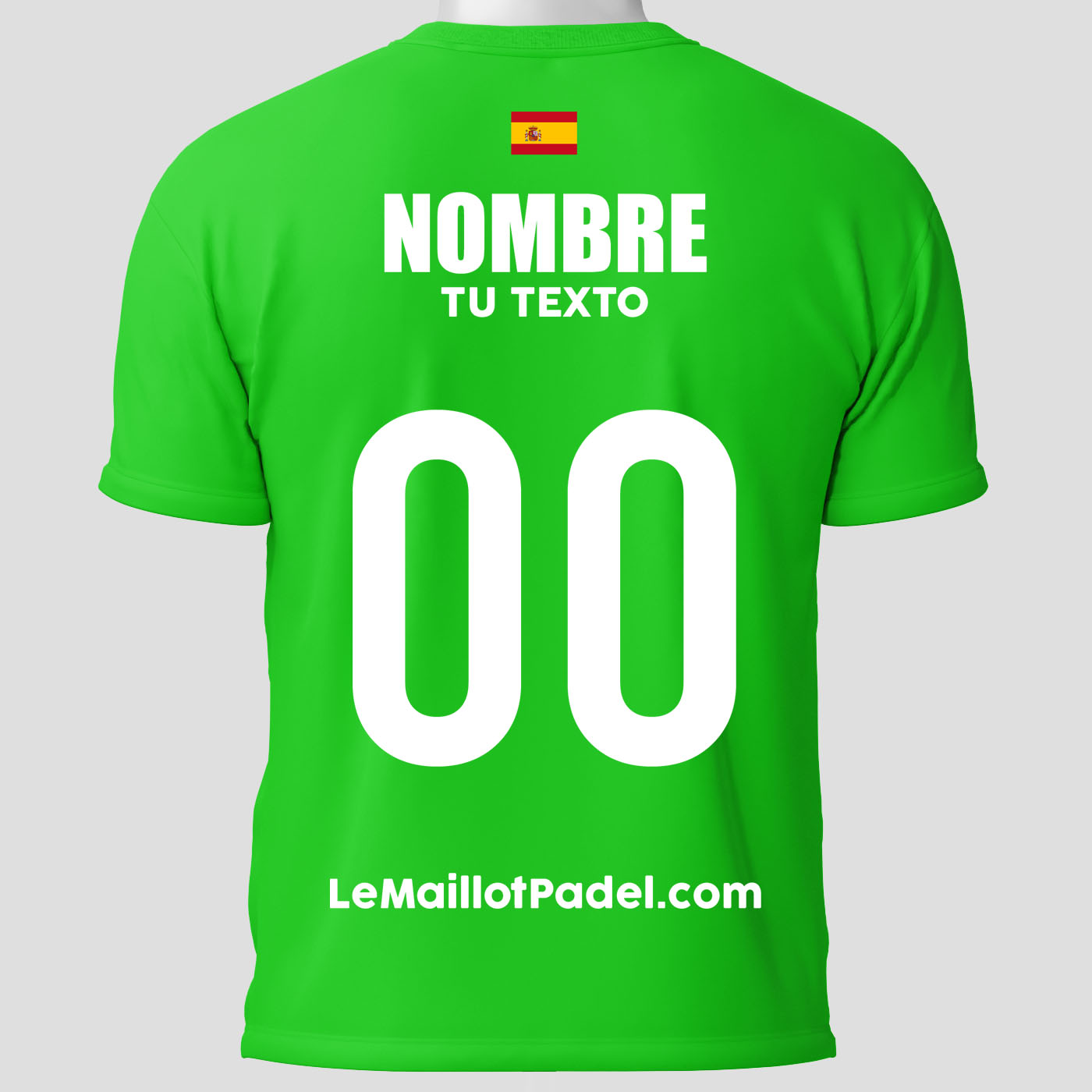 Camisetas Padel Customizadas Vert Trasera