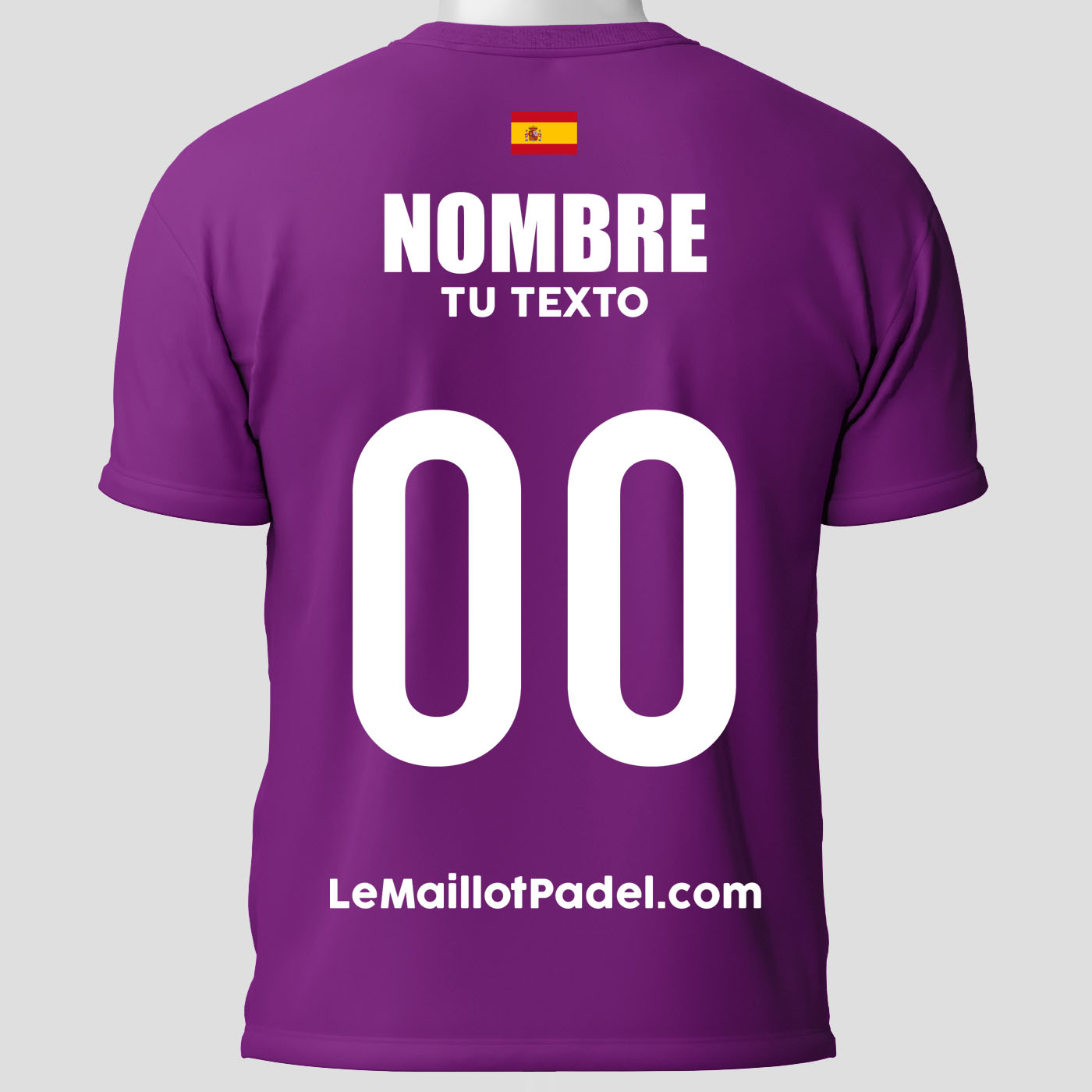 Camisetas Padel Customizadas Violet Trasera