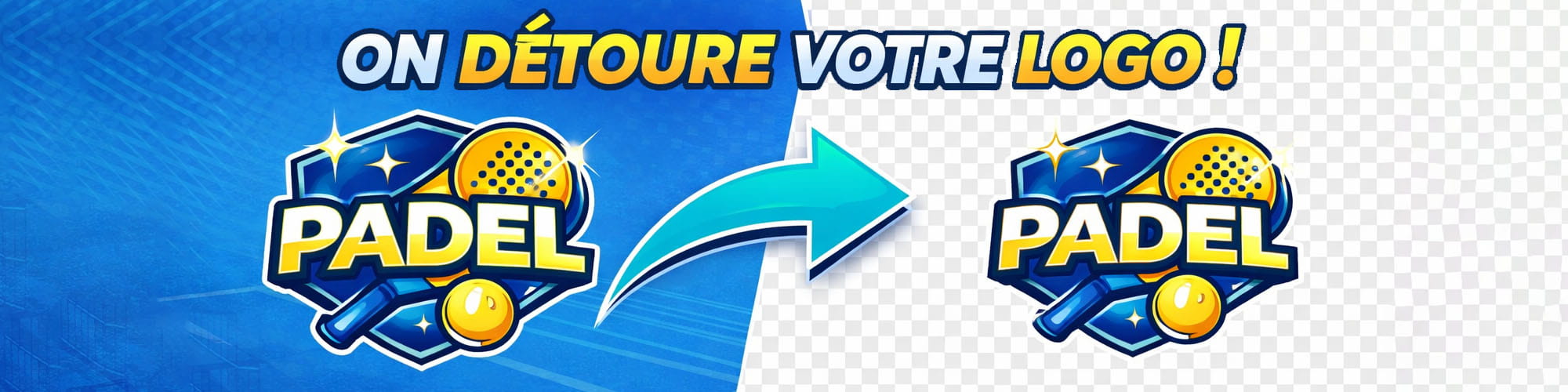 détourage logo padel